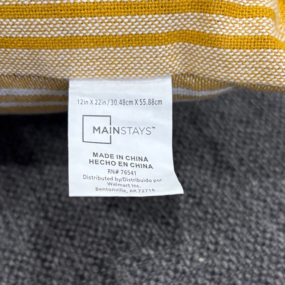 Beautiful New Yellow Decorative Pillow with White Text - Picture 4 of 4